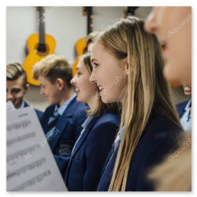 Momento di prova sorridente tra i cantori